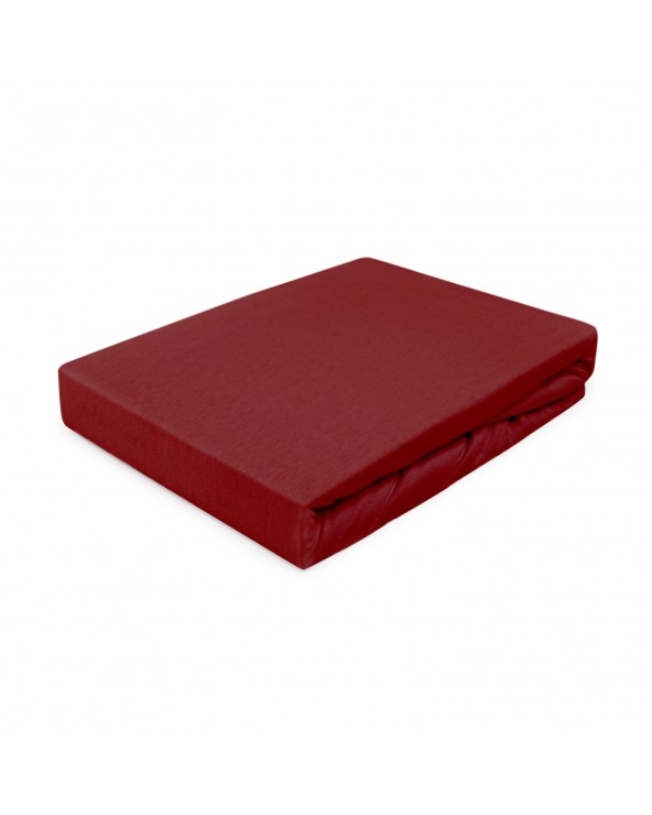 Prześcieradło bawełna jersey 60x120x5 z gumką bordowe Darymex