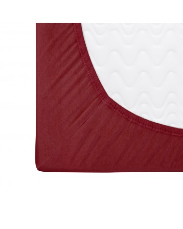 Prześcieradło bawełna jersey 60x120x5 z gumką bordowe Darymex