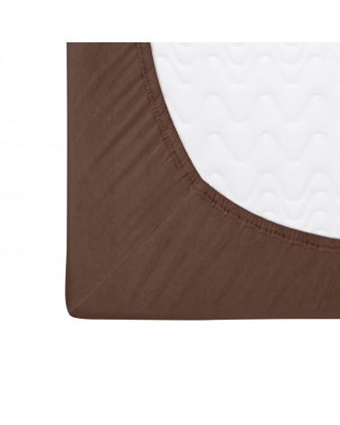 Prześcieradło bawełna jersey 60x120x5 z gumką czekoladowe Darymex