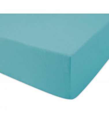 Prześcieradło bawełna jersey 70x140x5 z gumką turkusowe Darymex