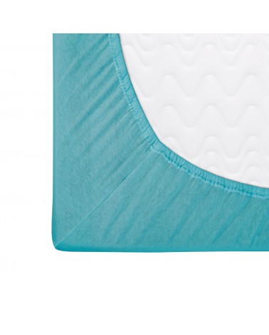 Prześcieradło bawełna jersey 70x140x5 z gumką turkusowe Darymex