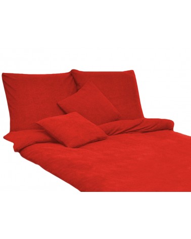 Pościel frotte 160x200 + 2x70x80 czerowna Darymex