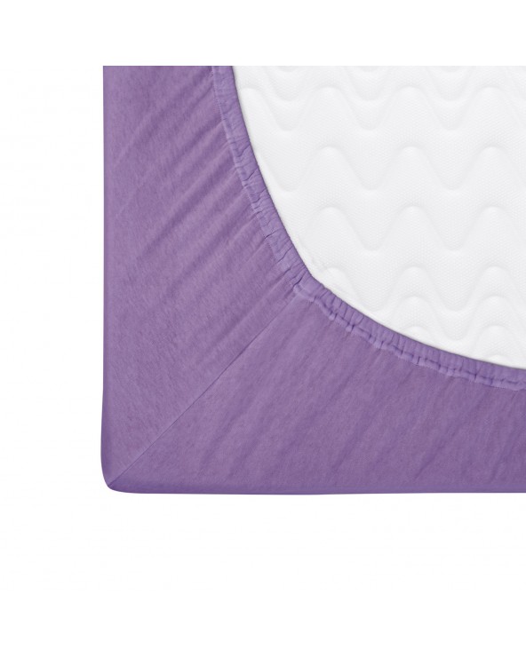 Prześcieradło bawełna jersey 60x120x5 z gumką jasnofioletowe Darymex