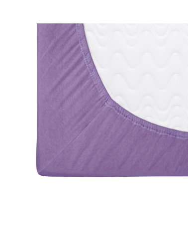 Prześcieradło bawełna jersey 60x120x5 z gumką jasnofioletowe Darymex