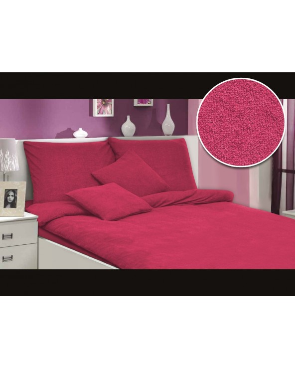 Pościel frotte 200x220 + 2x70x80 fuksja Darymex