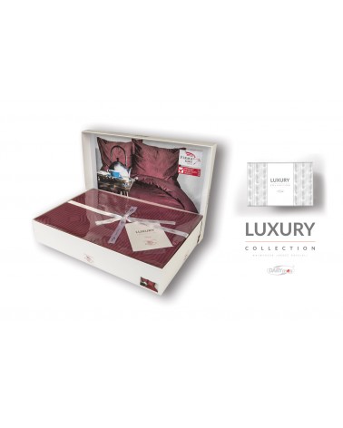 Pościel satyna bawełniana 160x200 + 2x70x80 Botilo Claret Luxury Premium Darymex