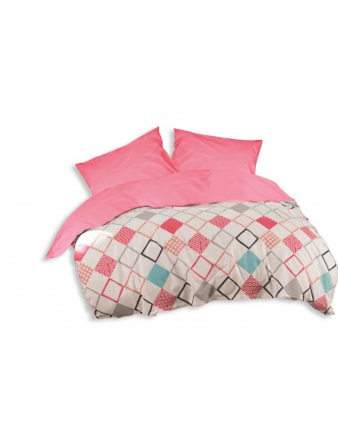 Pościel bawełniana 160x200 + 2x70x80 Sion Fuchsia Exclusive Darymex