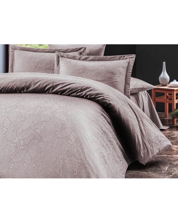 Pościel satyna żakardowa 160x200 + 2x70x80 Sal Light Lila Luxury Premium Darymex
